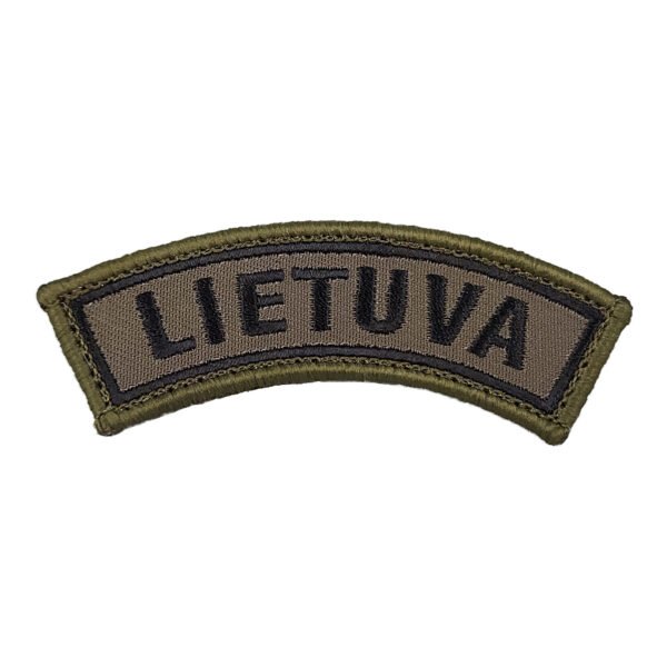 Lenktas antsiuvas "LIETUVA"