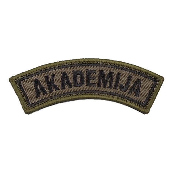 Lenktas antsiuvas "AKADEMIJA"