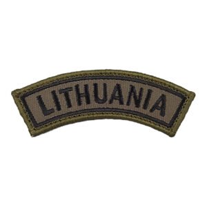 Lenktas antsiuvas "LITHUANIA"