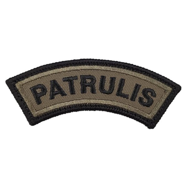 Lenktas antsiuvas "PATRULIS"