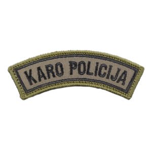 Lenktas antsiuvas "KARO POLICIJA"