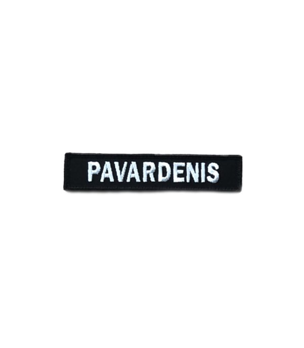 Vardinis antsiuvas (juodas)
