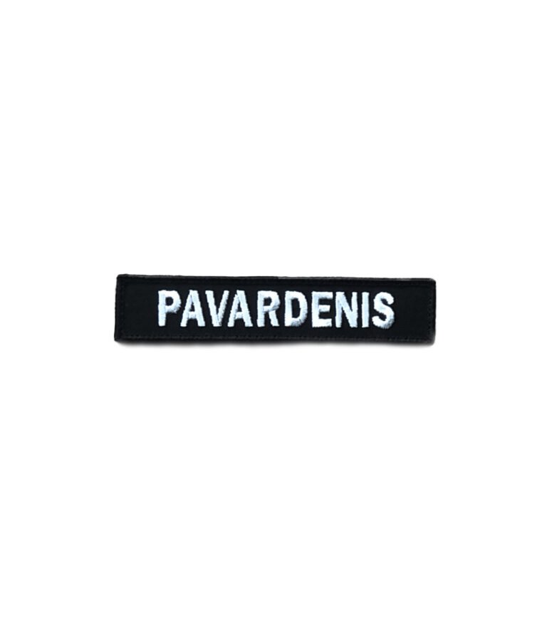 Vardinis antsiuvas (juodas)