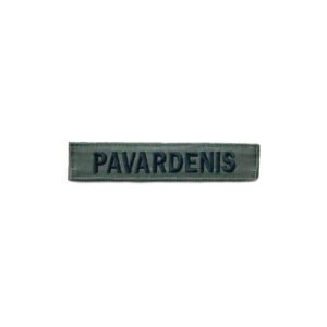 Vardinis antsiuvas (chaki, palenkti kraštai)