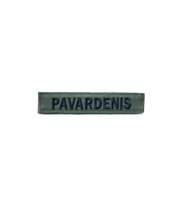 Vardinis antsiuvas (chaki, palenkti kraštai)