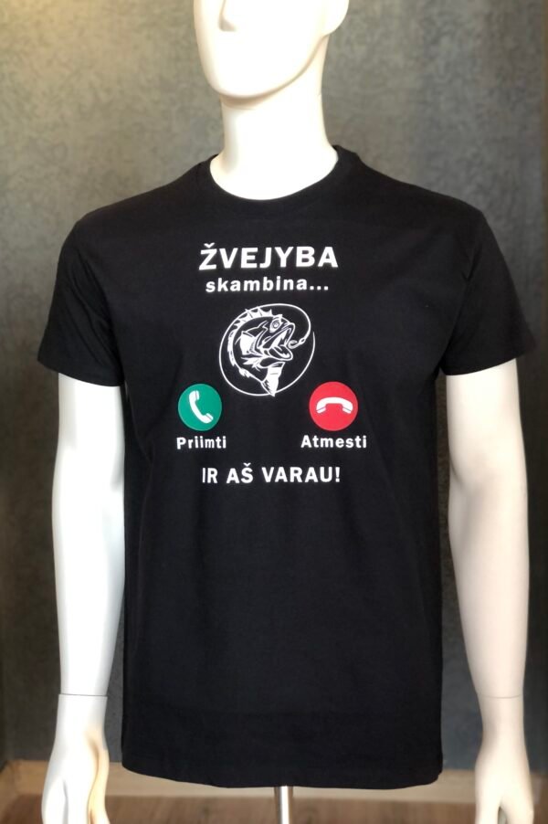 Vyriški marškinėliai "Žvejyba skambina" - Image 2