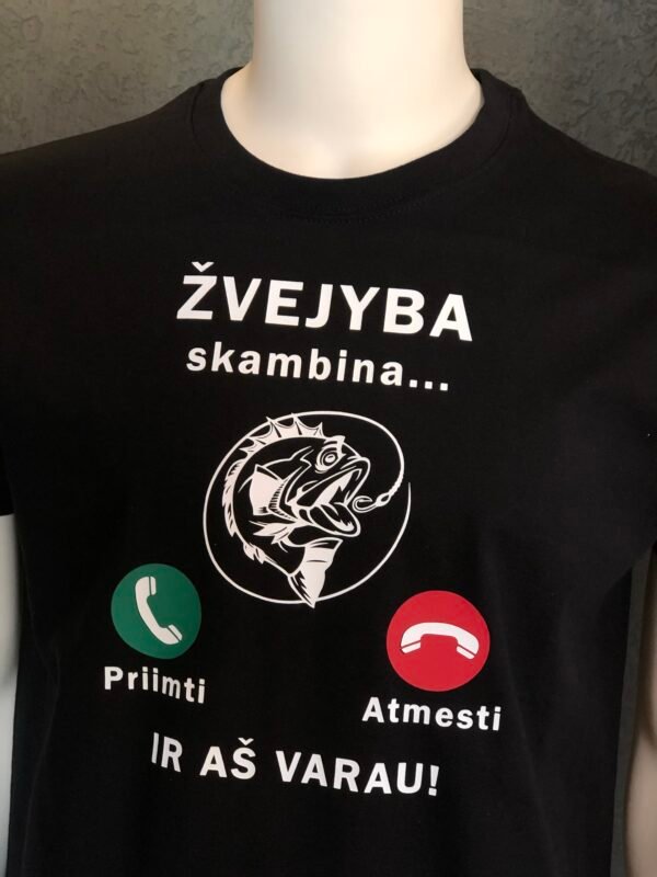 Vyriški marškinėliai "Žvejyba skambina" - Image 3