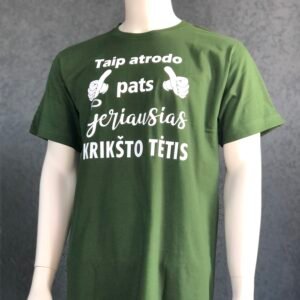 Vyriški marškinėliai "Geriausas Krikšto Tėtis"
