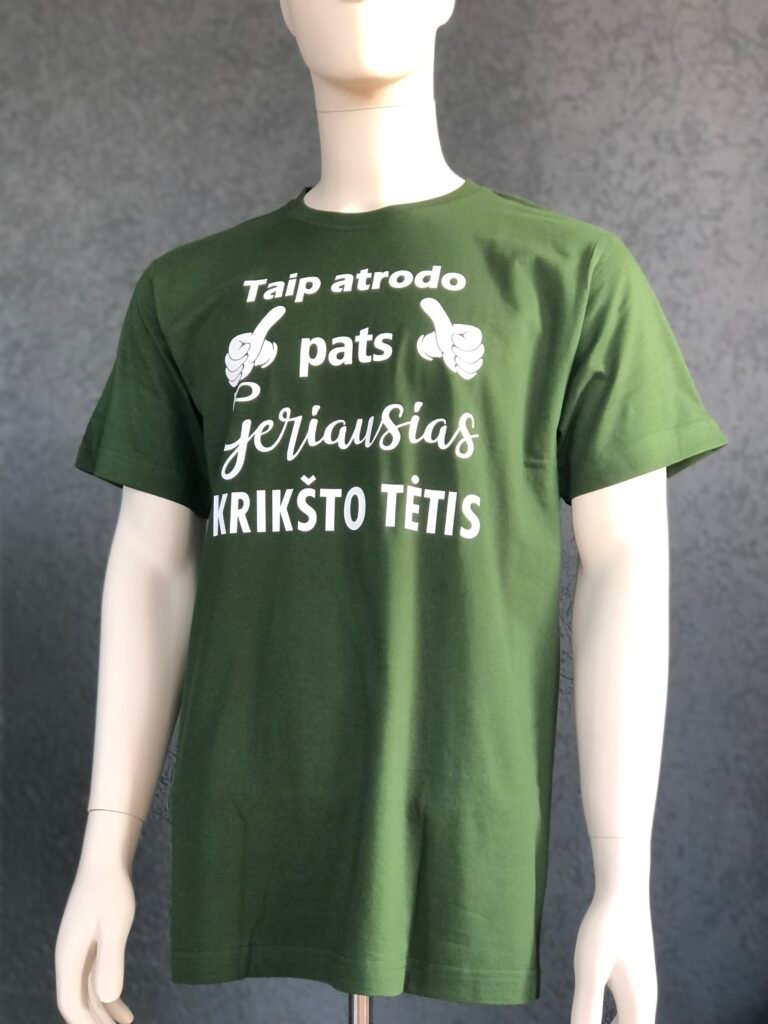 Vyriški marškinėliai "Geriausas Krikšto Tėtis"