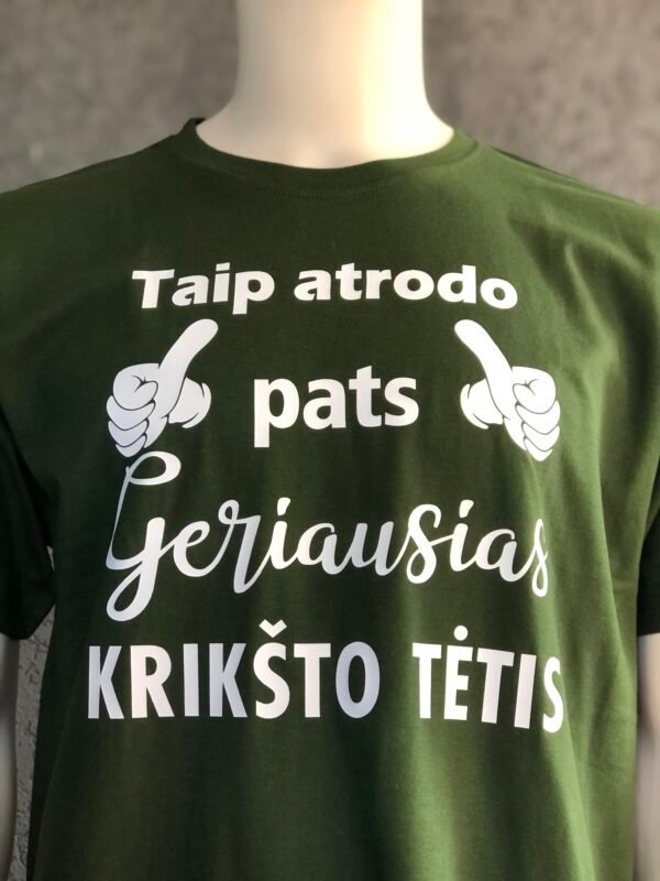 Vyriški marškinėliai "Geriausas Krikšto Tėtis" - Image 3