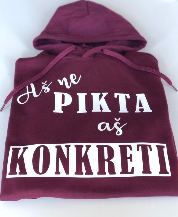 Džemperis su gobtuvu "Aš ne pikta"