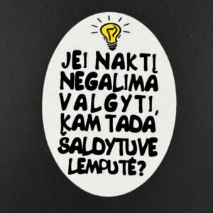 Magnetukas "Lemputė šaldytuve"