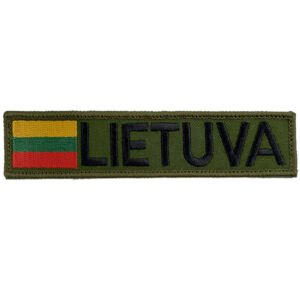 Siuvinėtas antsiuvas "Lietuva" (haki)
