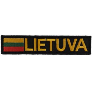 Siuvinėtas antsiuvas "Lietuva" (juodas)