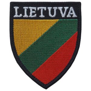 Siuvinėta skydo formos vėliava